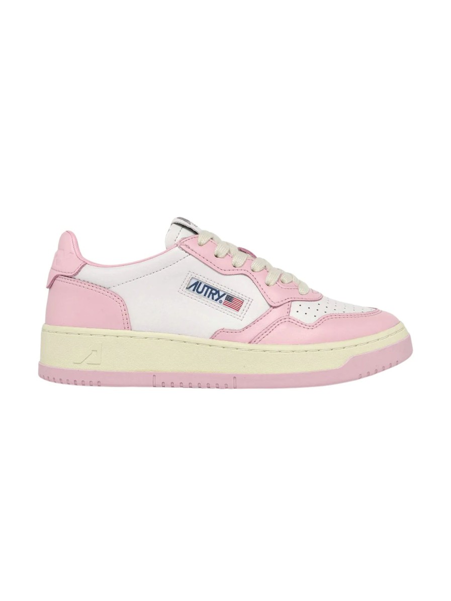 Scarpe AUTRY | Autry Snakers Bicolore Bianco Rosa Aulww37 Blush Bride/Wht