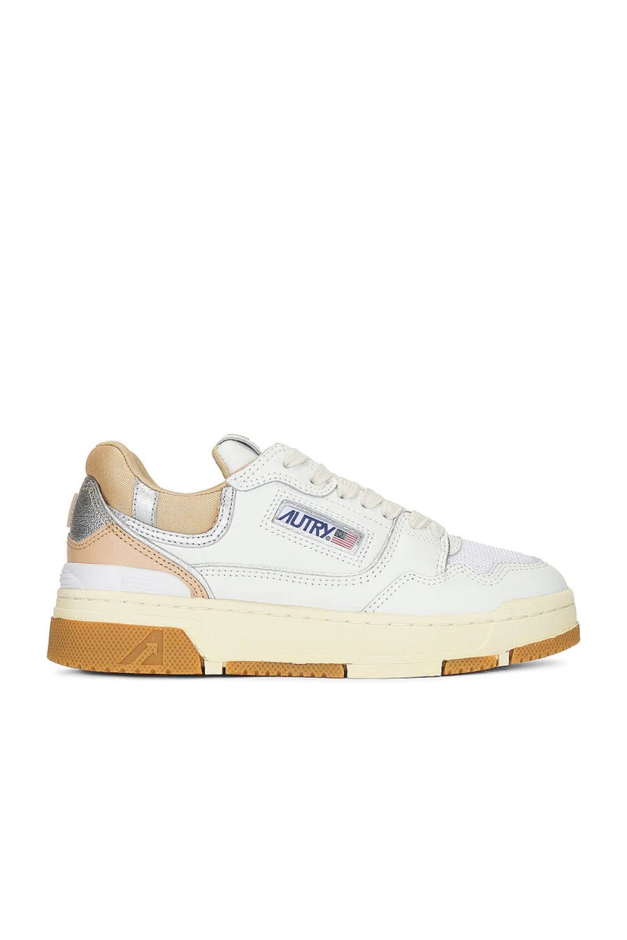 Scarpe AUTRY | Autry Sneakers Clc Bianco Beige Argento Wht/Silv/Candging