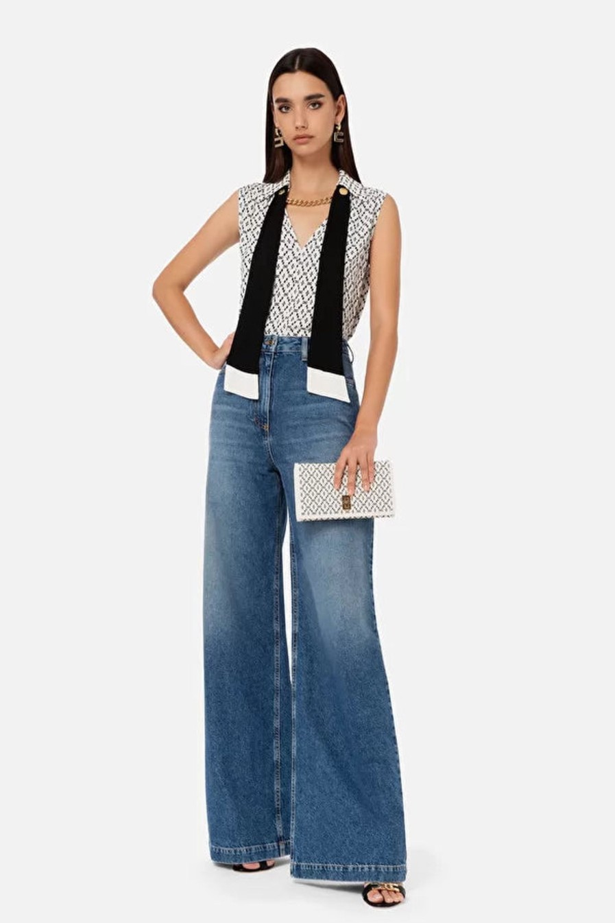 Abbigliamento ELISABETTA FRANCHI | Jeans Palazzo Ef Denim