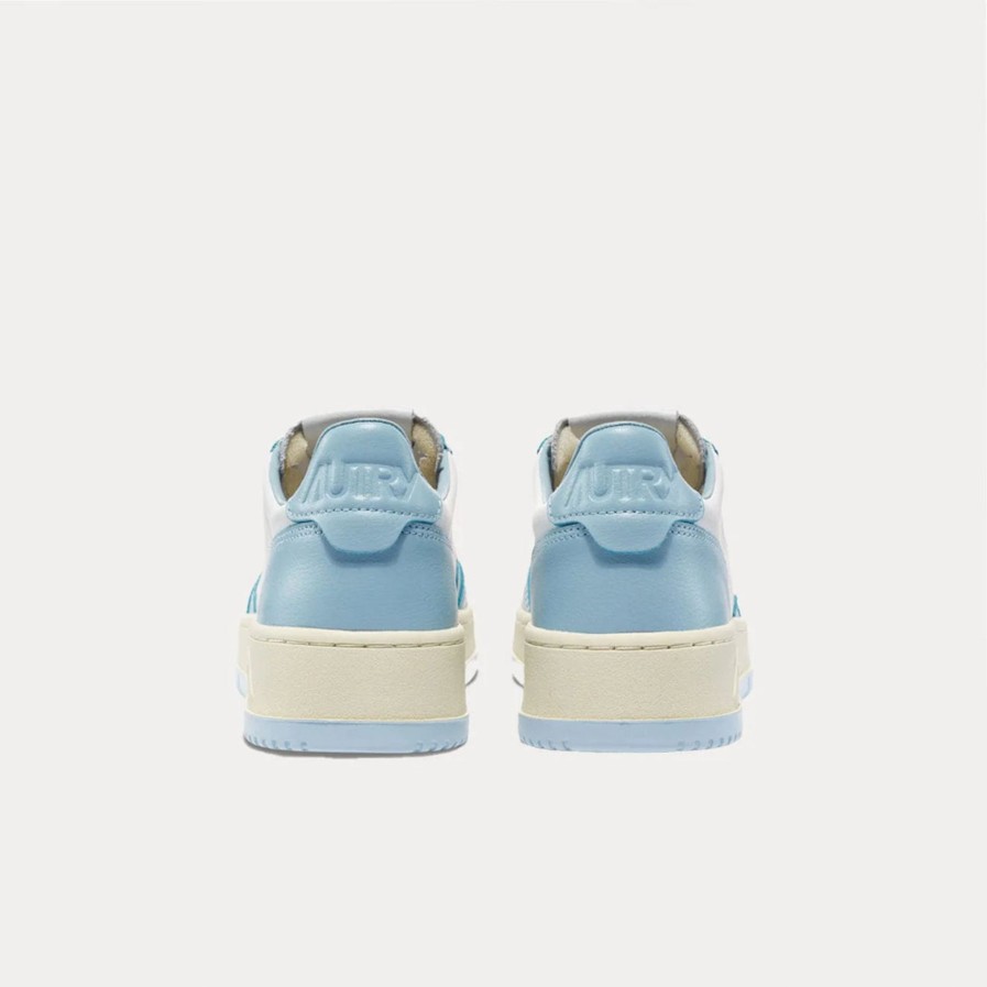 Scarpe AUTRY | Autry Sneakers In Pelle Bicolor Bianca E Azzurra Aulwwb40 St Blue/Wht