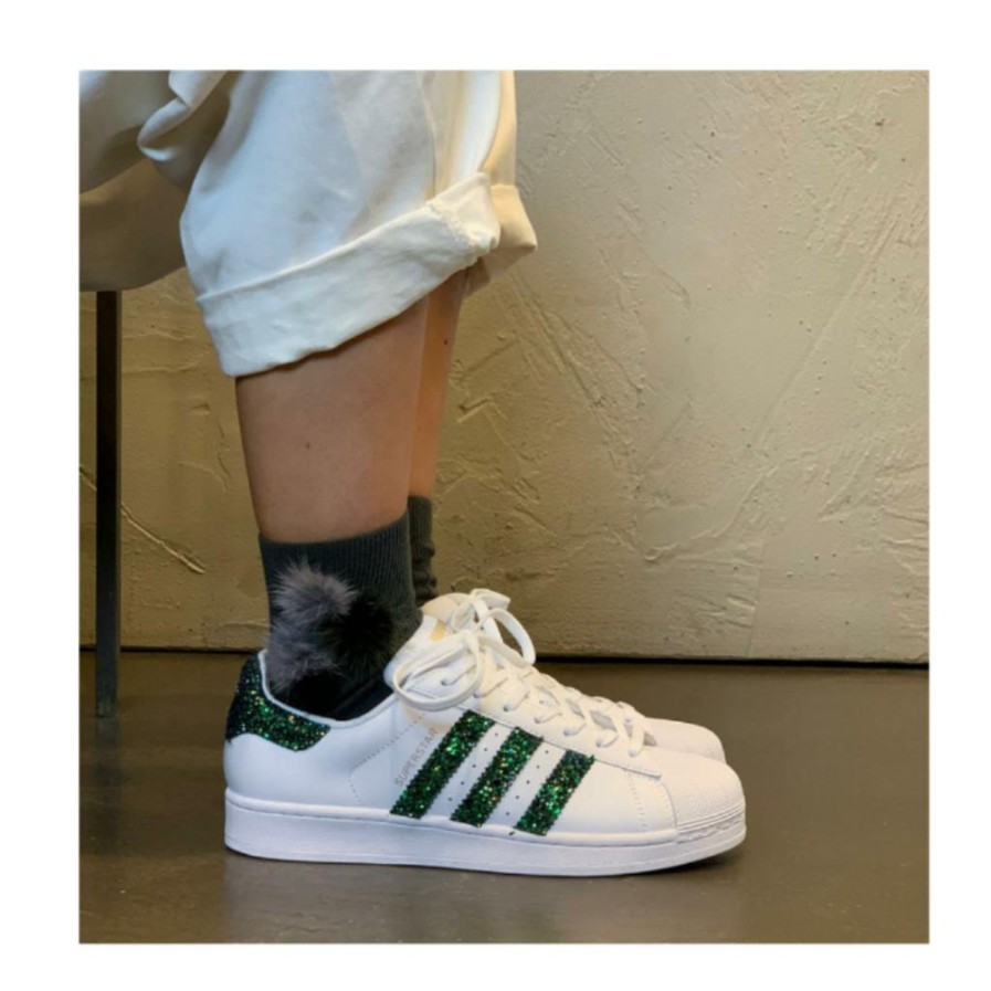 Scarpe ArsenalDonna | Adidas - Superstar Con Glitter Verde