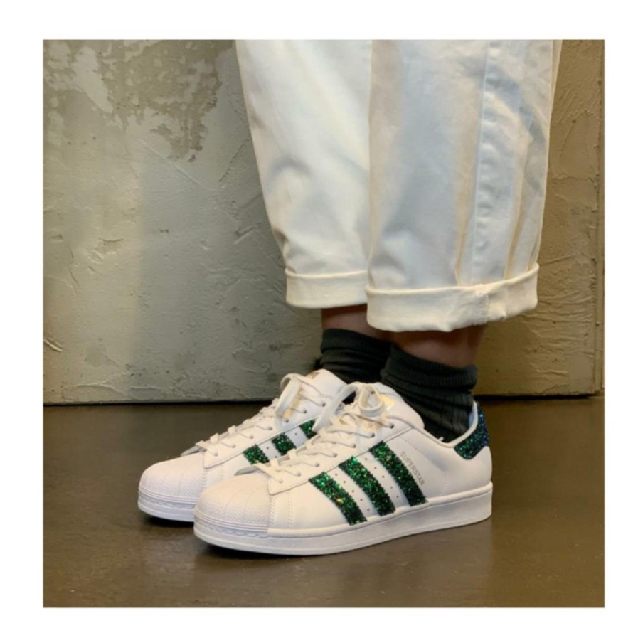 Scarpe ArsenalDonna | Adidas - Superstar Con Glitter Verde