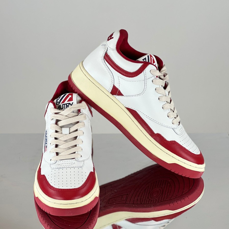 Scarpe AUTRY | Autry Mid Bianco Rosso Aomw Ce06 White/Red