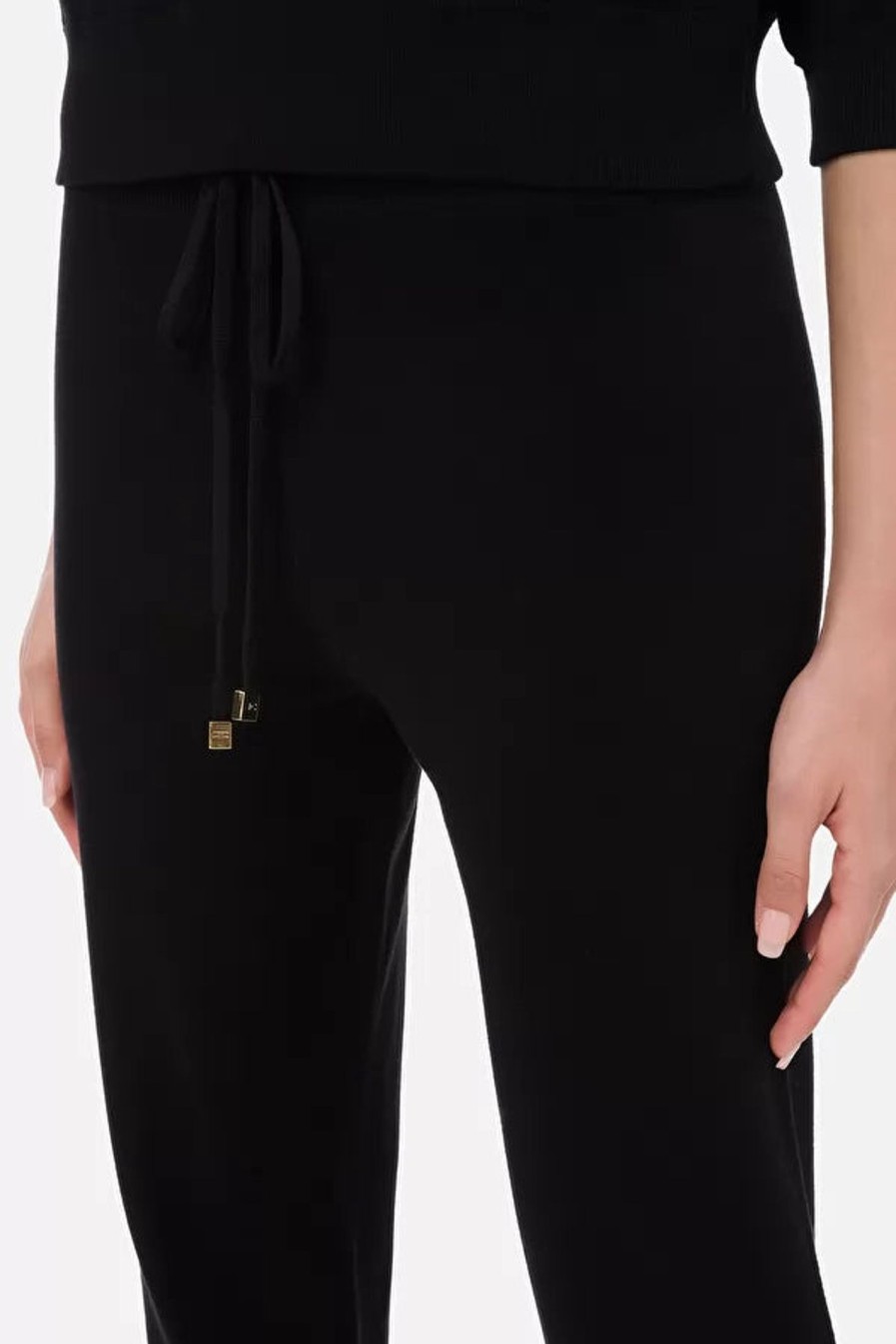 Abbigliamento ELISABETTA FRANCHI | Elisabetta Franchi - Pantalone Tricot Nero