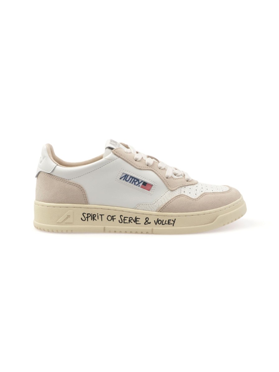 Scarpe AUTRY | Autry Suede Volley Sand Vy01 Volley Wht/Sand