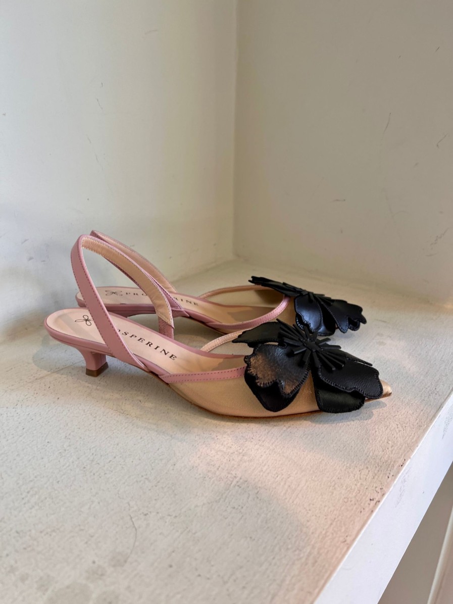 Scarpe PROSPERINE | Prosperine - Slingback Con Applicazione Nude/Nero