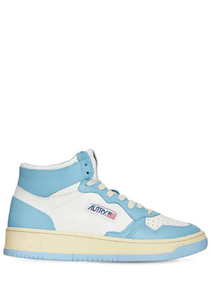 Scarpe AUTRY | Autry Mid Bianco Azzurro Wb08