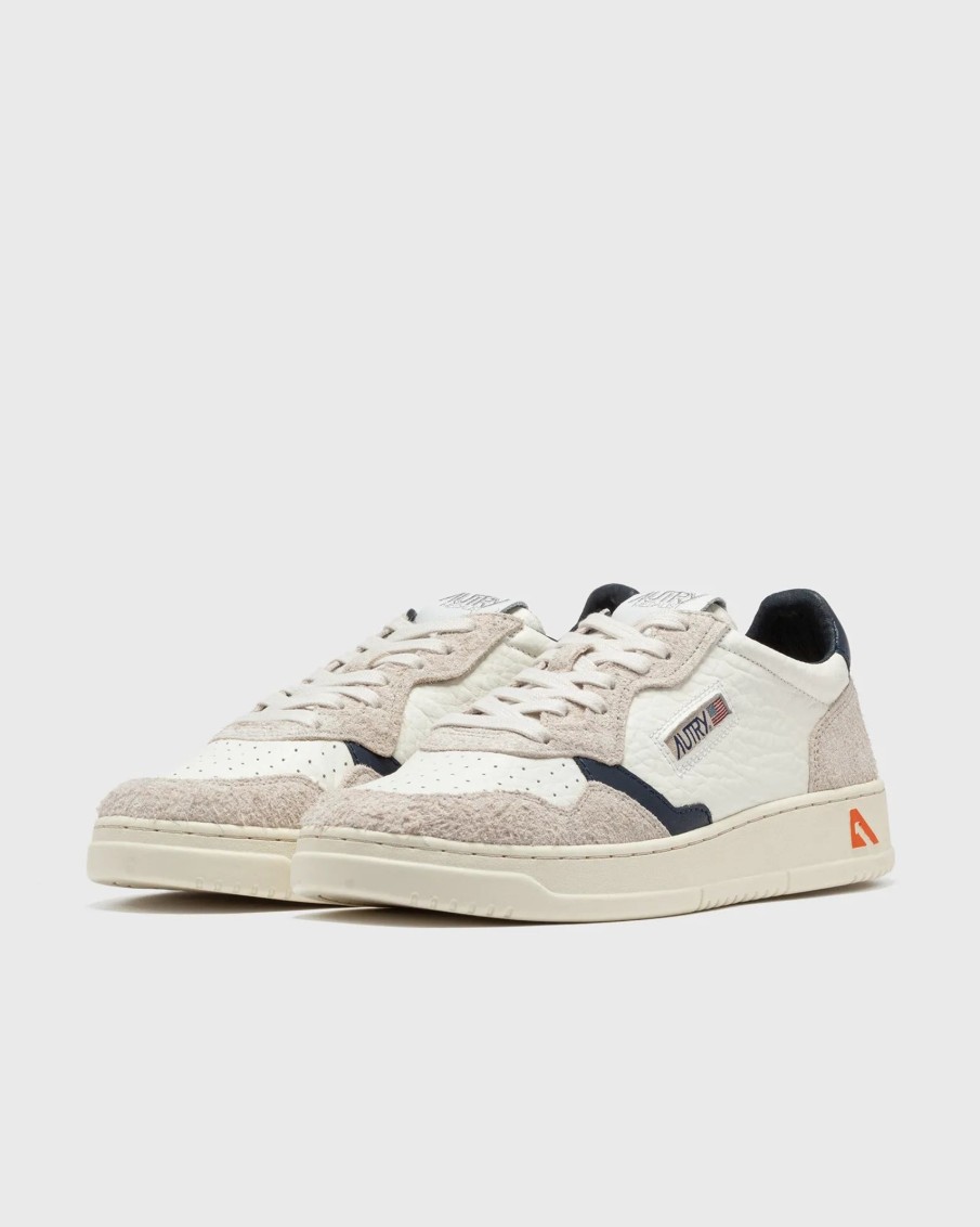 Scarpe AUTRY | Autry Sneakers Pelle Bianco E Bluaulm He02 Sand/Sp/Wht