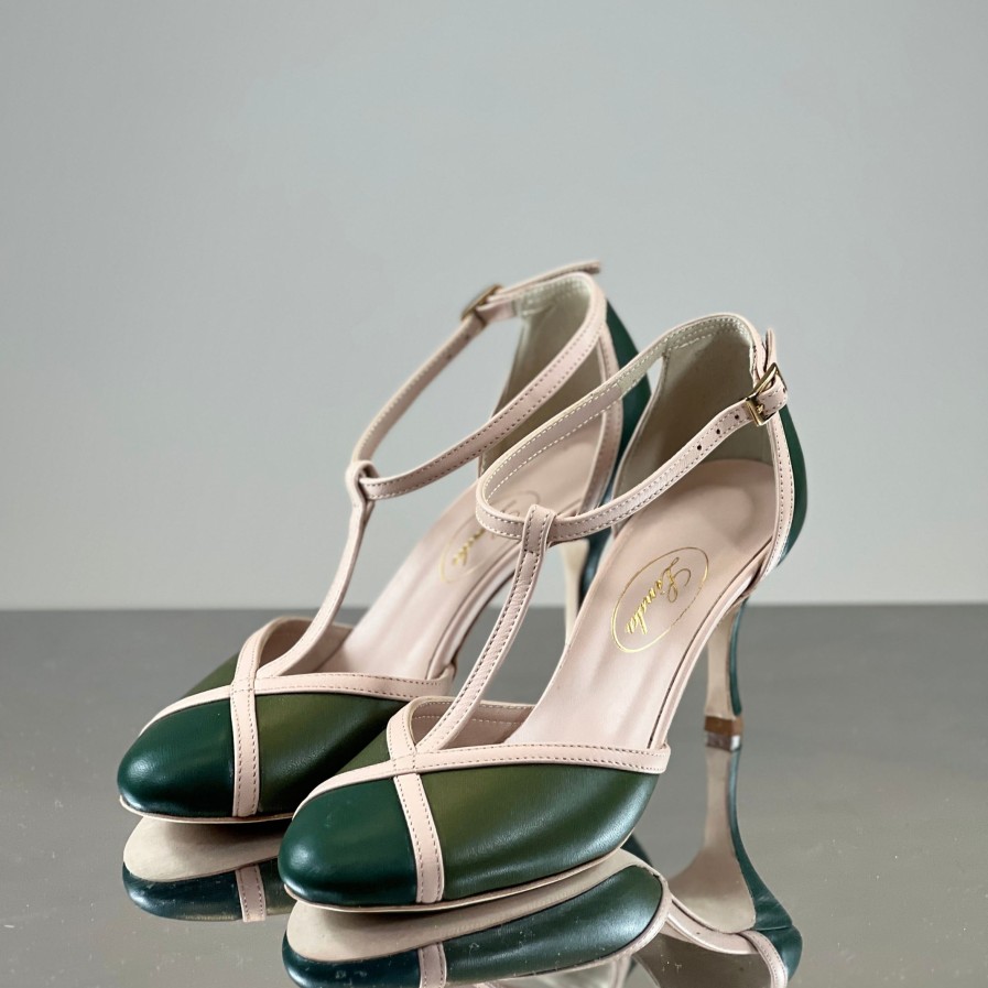 Scarpe LINDA | Linda Luxury Shoes - Decollete Verde Guell+Verde+Ca