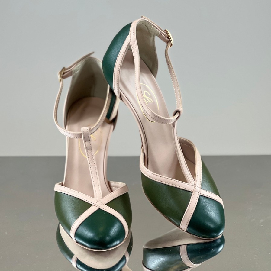 Scarpe LINDA | Linda Luxury Shoes - Decollete Verde Guell+Verde+Ca