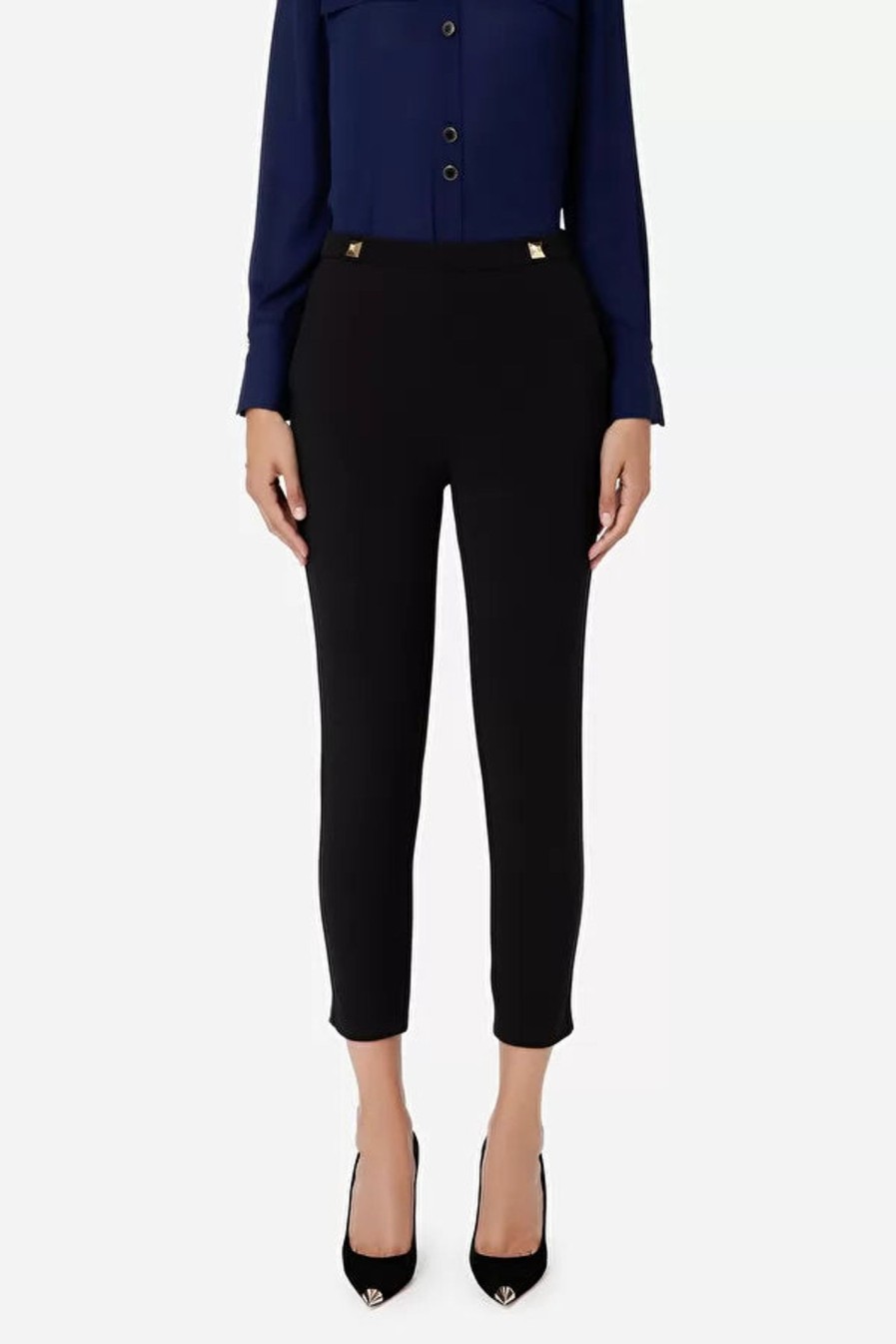 Abbigliamento ELISABETTA FRANCHI | Elisabetta Franchi - Pantalone Stretch Nero