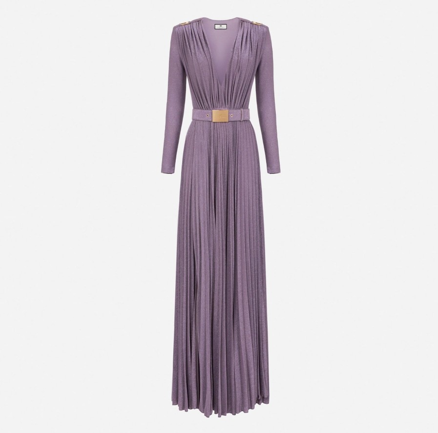 Abbigliamento ELISABETTA FRANCHI | Elisabetta Franchi Abito Jersey Lurex Candy Violet