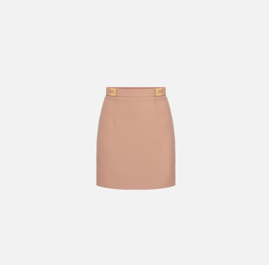 Abbigliamento ELISABETTA FRANCHI | Elisabetta Franchi Mini Gonna Crepe Nudo