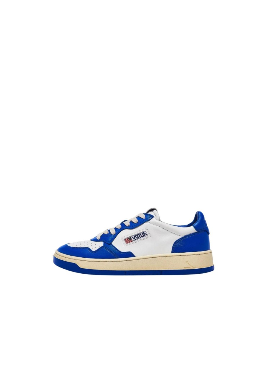 Scarpe AUTRY | Autry Sneakers Pelle Bicolore Bianco Blu Aulwwb15 Pblue/Wht