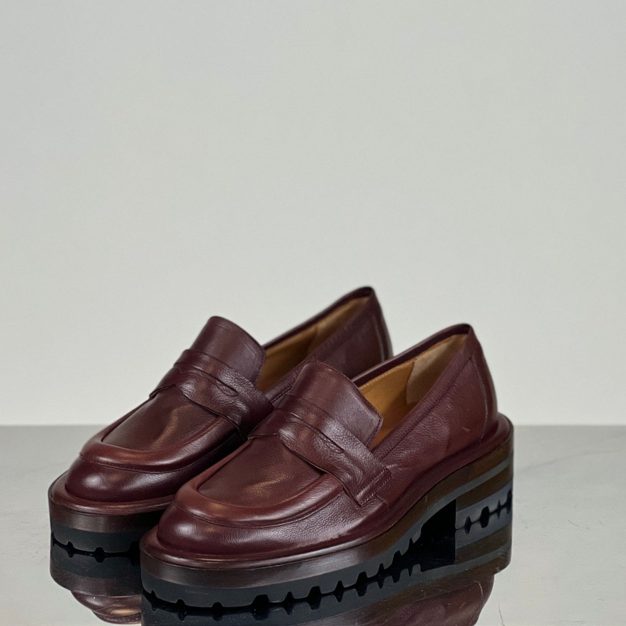 Scarpe calzature | Mocassino Oxford In Pelle Bordeaux