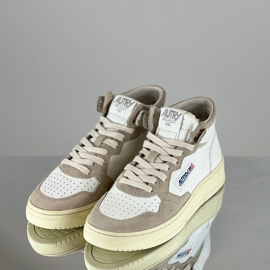 Scarpe AUTRY | Autry - Sneakers Mid Wht/Beige