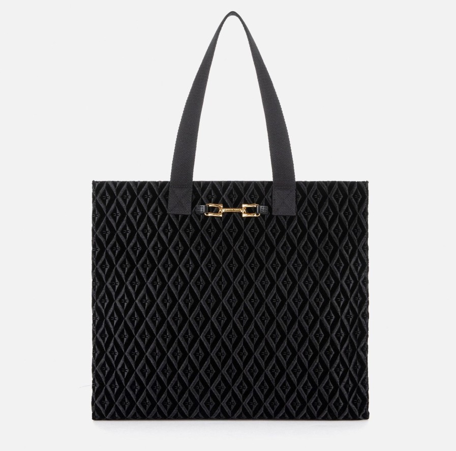 Borse ELISABETTA FRANCHI | Shopper In Velluto Nero