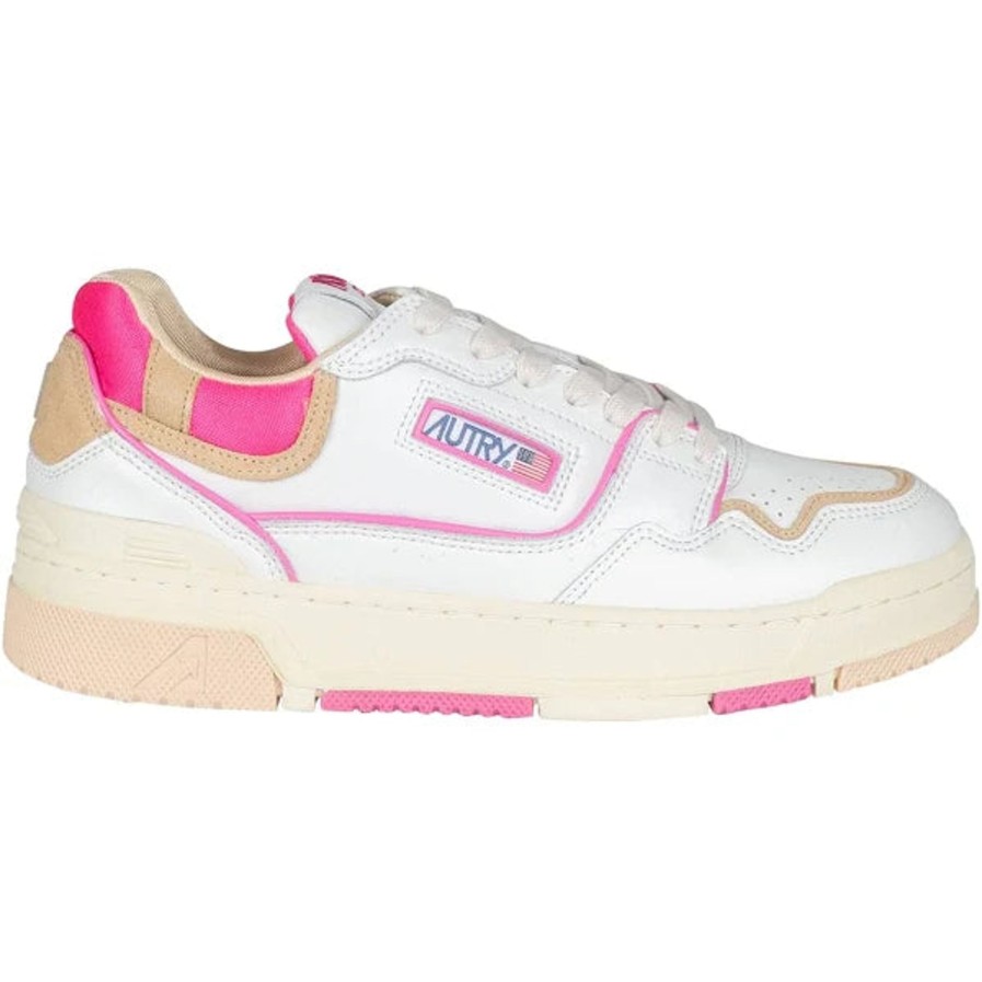 Scarpe AUTRY | Sneakers Clcautry Bianco Rosa Bg/Wh/Pk