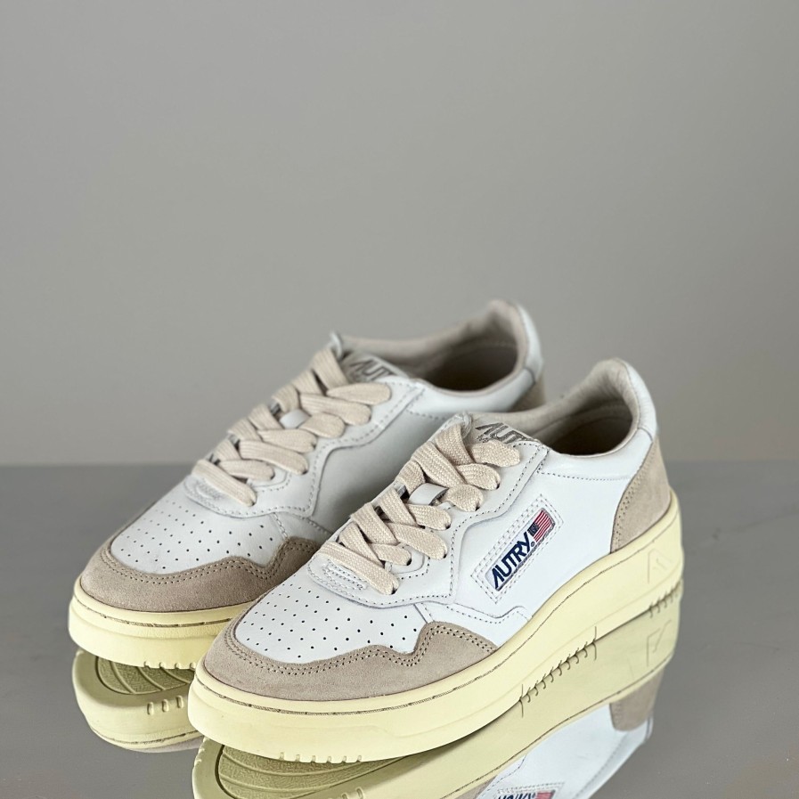 Scarpe AUTRY | Autry Sneakers Pelle E Suede Aulm Ls33 Suede/Wht