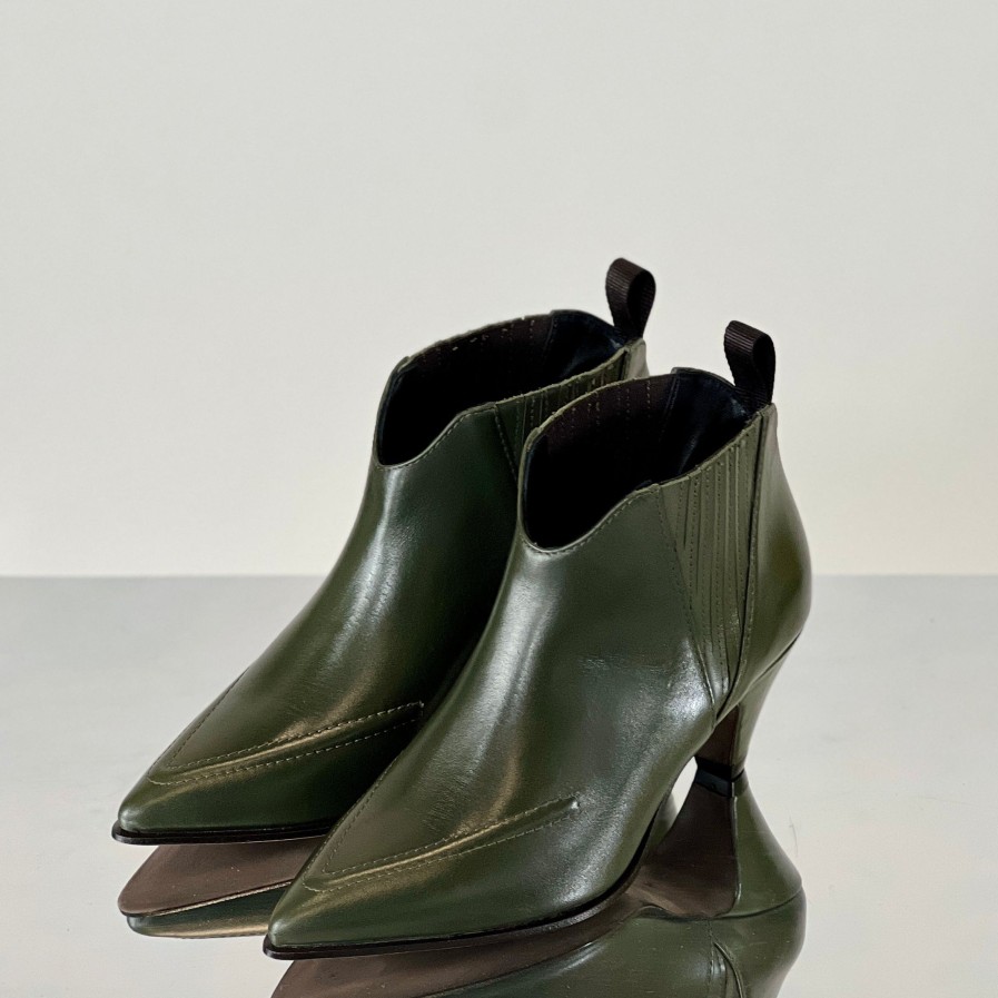 Scarpe AME | Tronchetto In Pelle Verde