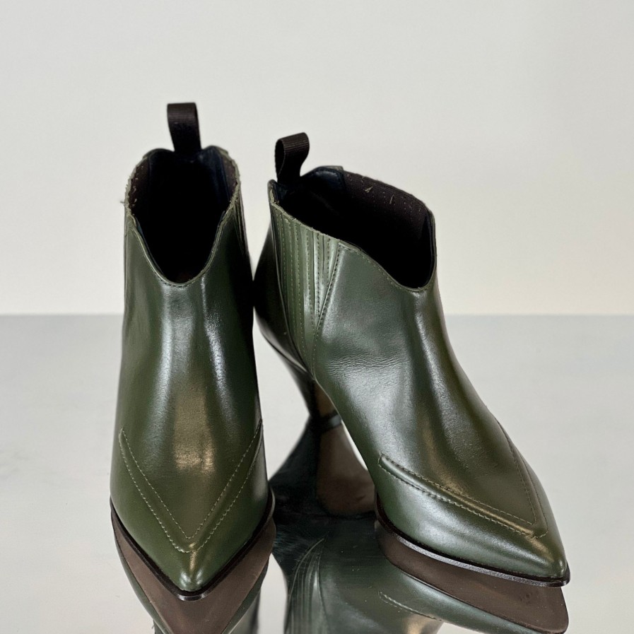 Scarpe AME | Tronchetto In Pelle Verde