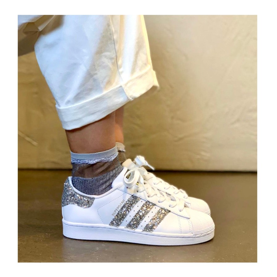 Scarpe ArsenalDonna | Adidas - Superstar Con Glitter Argento